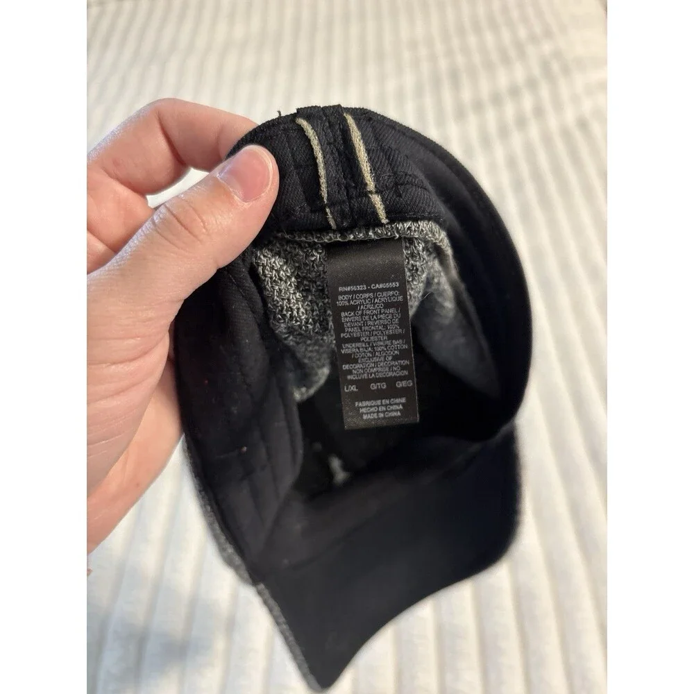 Nike Air Jordan Knit Baseball Cap Hat Men’s Large/XL Grey Black Heathered Logo